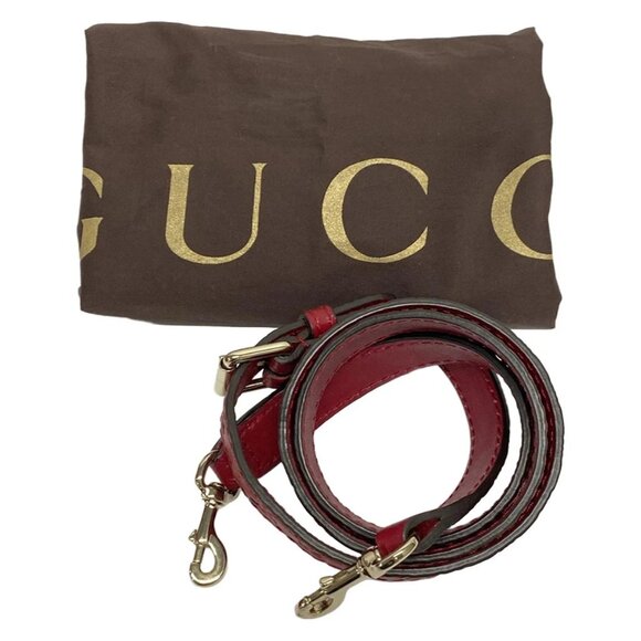 Authentic GUCCI Small Guccissima Red Leather Handbag br434-112025 - Picture 15 of 15